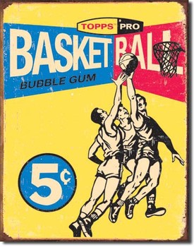 Metallschild TOPPS - 1957 basketball