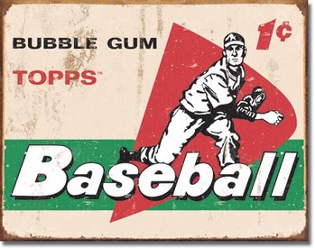 Metallschild TOPPS - 1958 baseball cards