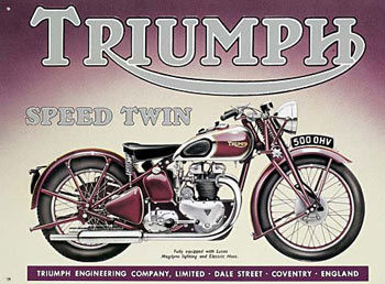 Metallschild TRIUMPH SPEED TWIN
