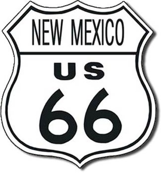 Metallschild US 66 - new mexico