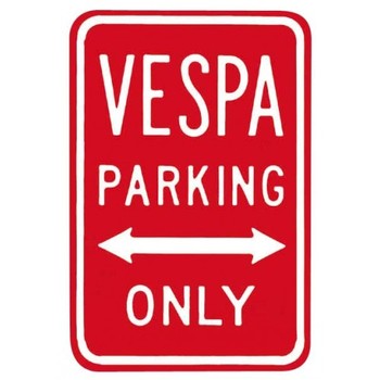 Metallschild VESPA PARKING ONLY