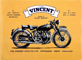 Metallschild VINCENT BLACK SHADOW