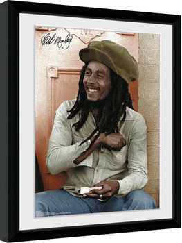 Ingelijste poster Bob Marley - Rolling
