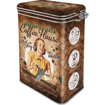 Boîte de conserve avec clip Coffee House