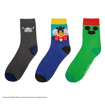 Ponožky Brawl Stars - Spike, Crow & Mr. P