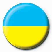 Button Flag - Ukraine