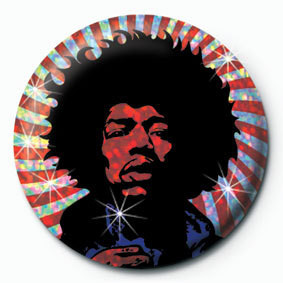 Button JIMI HENDRIX - psychedelic