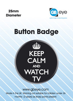 Button Keep Calm and Watch TV