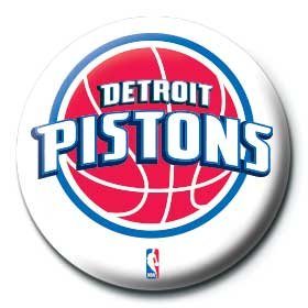 Button NBA - detroit pistons logo