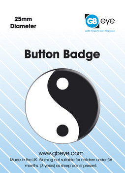 Button PEACE YIN AND YANG