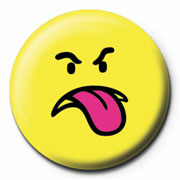 Button SMILEY - cloudy