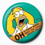 Button THE SIMPSONS - homer screamin'