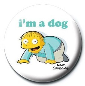 Button THE SIMPSONS - ralph i am a dog