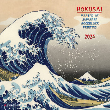 Calendario 2024 Hokusai - Japanese Woodblock Printing