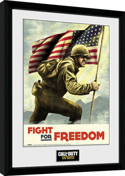 Zarámovaný plakát Call of Duty WWII - Fight For Freedom