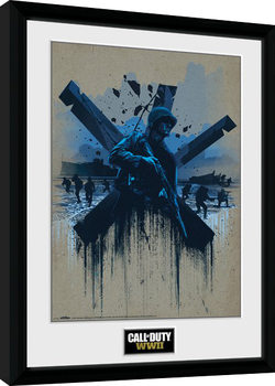 Zarámovaný plakát Call of Duty WWII - Front Line Beach
