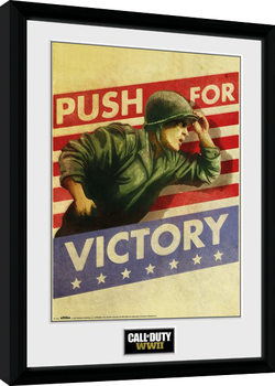 Zarámovaný plakát Call of Duty WWII - Push For Victory