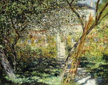 Print op canvas A Garden in Vetheuil; Le Jardin de Vetheuil, 1881