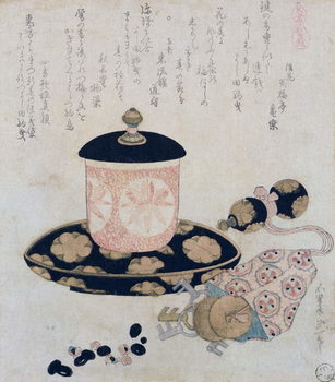 Print op canvas A Pot of Tea and Keys, 1822