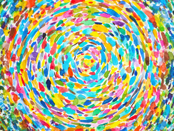 Print op canvas abstract colorful spiral artwork spiritual imagine