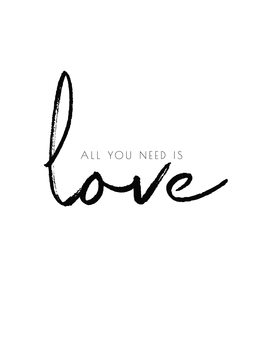 Print op canvas All you need is love