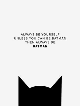 Print op canvas Always be Batman