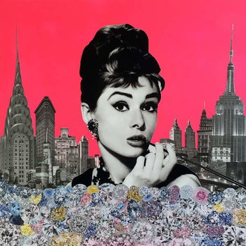 Print op canvas Audrey Hepburn, 2015,