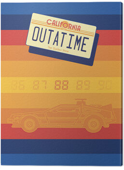 Print op canvas Back to the Future - Retro Stripes