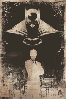 Print op canvas Batman - Silhouettes
