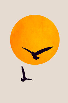 Print op canvas Birds In The Sky