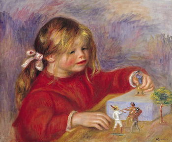 Print op canvas Claude Renoir (b.1901) at Play, 1905