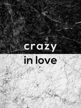 Print op canvas Crazy In Love Quote