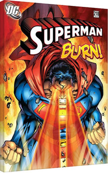 Print op canvas DC Comics - Superman - Burn
