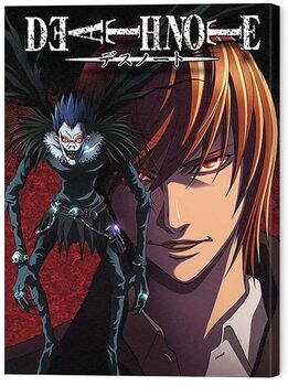 Print op canvas Death Note - Light and Ryuk