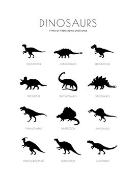 Print op canvas Dinosaurs