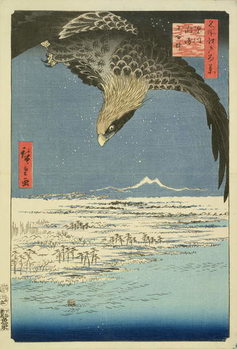 Obraz na plátne Eagle Over 100,000 Acre Plain at Susaki, Fukagawa ('Juman-tsubo'),