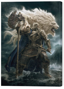 Print op canvas Elden Ring - Lion Knight