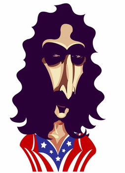 Print op canvas Frank Zappa, by Neale Osborne