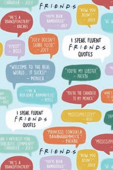 Print op canvas Friends - Famous quotes