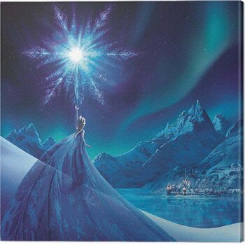 Print op canvas Frozen - Elsa Ice Star
