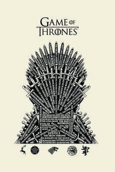 Print op canvas Game of Thrones - Iron Throne