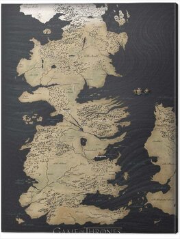 Print op canvas Game of Thrones - Map