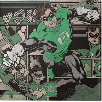 Print op canvas Green Lantern - Burst