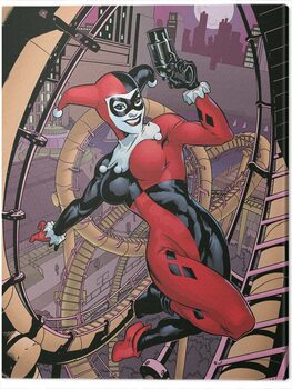 Print op canvas Harley Quinn - Rollercoaster