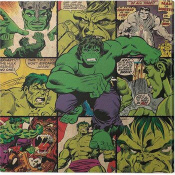 Print op canvas Hulk - Squares