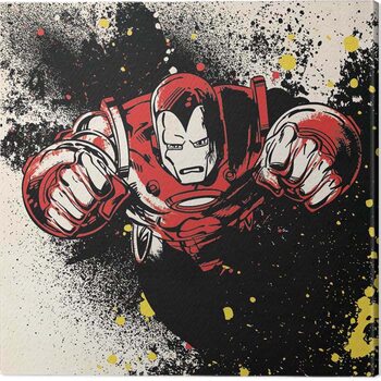 Print op canvas Iron-Man - Splatter