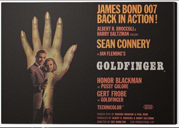 Print op canvas James Bond - Goldfinger - Hand