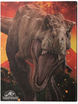 Print op canvas Jurassic World: Fallen Kingdom - T-Rex