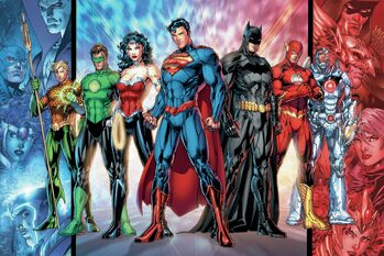 Print op canvas Justice League - United