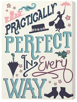 Print op canvas Mary Poppins - Practically Perfect in Every Way